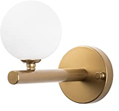 Elegant Gold Wall Lamp, Metal Body with Glass Cap, 10 x 22 x 17 cm | IP20, G9 Socket (Max 10W) | Modern Glam Design for Home & Hotel Decor