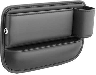 Car Leather Cup Holder Gaps Bag PU Leather Car Storage Box Car Seat Gaps Filler Organizer Leather Car Seat Storage Box With Water Cup Holder Car Organizer Front Seat Gaps Filler Car Travel Accessories