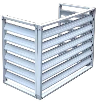 GLFNB Klimaanlagenabdeckung, Sichtschutzzaun für Klimaanlagen, Sichtschutzzaun aus Stahl/Aluminium, für Innenhof, Außenbereich (weißer Stahl)