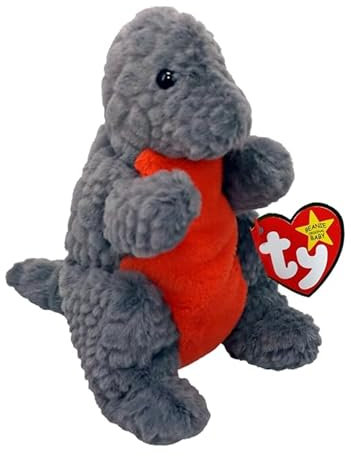 Ty Emmett Dinosaur II Original Beanie Babies Regular - Weiches Plüschtier für Kinder, Teddy, Babyspielzeug, Sammelbares Stofftier