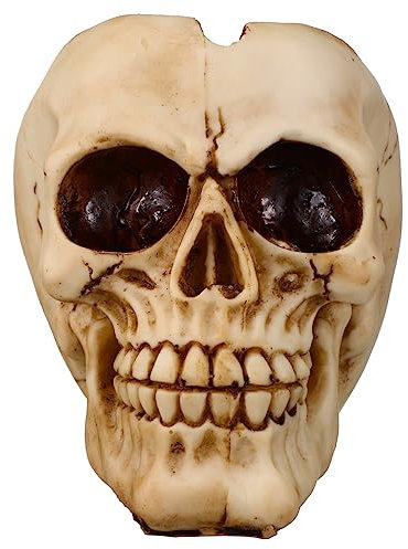 MERRYHAPY Schädeltopf Kaktus-pflanzgefäße Skelett Blumentopf Schädel-Statue-skulptur Übertopf Mit -Pflanze Skelett- Kleine Sukkulententöpfe Zuckerschüssel Sukkulententopf Harz