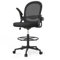 naspaluro Silla de Oficina con Anillo Reposapiés, Silla de Escritorio Ergonómica con Malla Transpirable, Reposabrazos Abatibles, Silla para Ordenador de Altura Regulable, Silla Giratoria de 360°