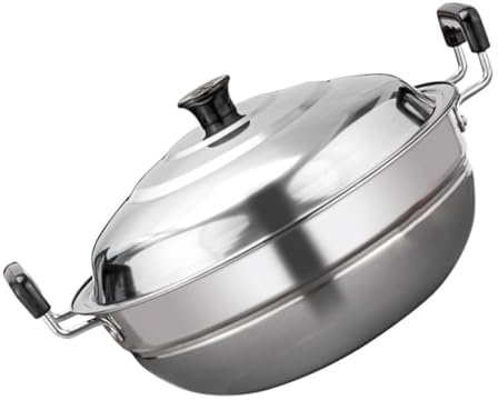 Cabilock Dampfer Topf Satz Kochtopf mit Deckel für Gemüse Meeresfrüchte und Fleisch Ergonomische Griffe Langlebig und Rostfrei für Induktionsherde
