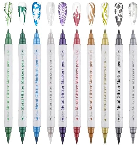 10pcs 3D Nail Art Pens Set Nail Art Tools for 3D Nail Polish Pens Graffiti Nail Drawing Pen Nail Polish Pen Manicure for Painting Nails DIY Nail Art Beauty Adorn for Women Girls, Double Tips