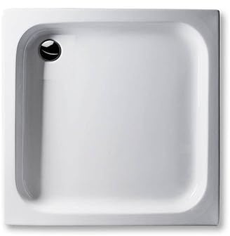 Duschwanne aus Acryl, wählbar: 6,5cm oder 15cm tief im Becken, weiß, verschiedene Größen, rechteckig, aus deutscher Produktion (weiß, 80 x 80 x 15cm)
