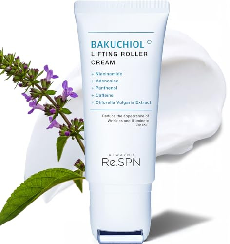 AlwayNu Re.SPN Bakuchiol Firming Cream with Roll Respn Niacinamide Retinol Adenosine Caffeine Korean Cream for Face and Neck with Guasha All-in-One Care