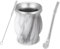 SZKKQKJ Juego de vasos para mate, juego de té mate, con pajita mate y un cepillo de limpieza, para té mate, plateado