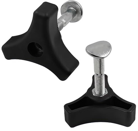 2 Pcs Lawn Mower Handle Bolts, Triangle Handle Knob Nut Bolt, Universal Lawnmower Handle Wing Nut And Bolt, Triangle Knob Replacement Parts for Most Lawn Mower Machine Accessories