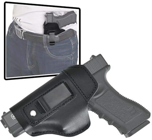 YChoolco IWB Leder Holster für verdecktes Tragen Pistole Holster im Hosenbund Holster geeignet für Glock 17 19 22 37, P226 SP220 P229