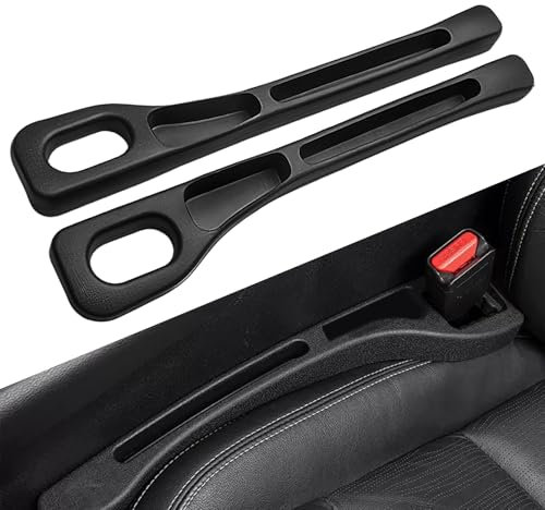 2 Pcs Car Seat Gap Filler,Universal Filler & Storage Box,Car Seat Gap Organizer Leak Proof Filling Strip Accessories for Car SUV Truck Organize Keys Phones Wallets (Black)