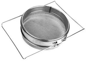 Colino per miele estensibile con doppio setaccio. Filtro a maglia fine per miele, estensibile in acciaio inossidabile. Per marmellata, polvere, olio