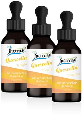 Nimm 3, zahl 2 Aktion Liposomale Quercetin Tropfen hochdosiert - (180.000mg in 3 Flaschen) 2000mg Quercetin pro Tagesdosis - MCT Öl - Hohe Bioverfügbarkeit