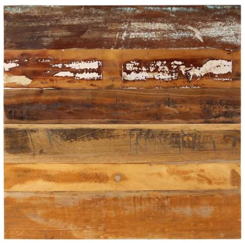 IBUQDDV Massivholz Tischplatte Quadratisch 70x70 cm 15-16 mm Altholz Rustikaler Couchtisch Beistelltisch