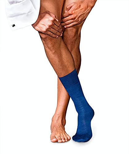 FALKE Men's No. 6 M So Wool Silk Plain 1 Pair Socks, Blue Royal 6000, 11.5-12.5