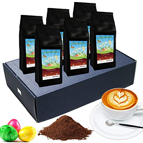 C&T – Oster Kaffee-Geschenkset mit 6 x 65 g Röstkaffees aus Guatemala, Mexiko, Bolivien & mehr (Gemahlen)