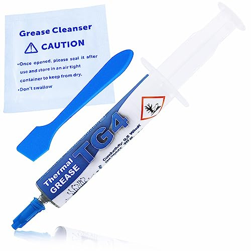 AABCOOLING Thermal Grease 4-10g - Wärmeleitpaste Silber - mit Hoher Wärmeleitfähigkeit für Alle CPU-PC Kühler-Lüfter Prozessor, Laptop Cooler, Wasserkühlung, Paste, Wärmeleitpad 9.5 W/mK