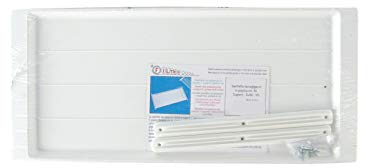 Filtex 2385356 - Recogedor de Gotas para armarios de plástico con Soportes y Tornillos incluidos, Blanco, 56 x 24 x 2 cm