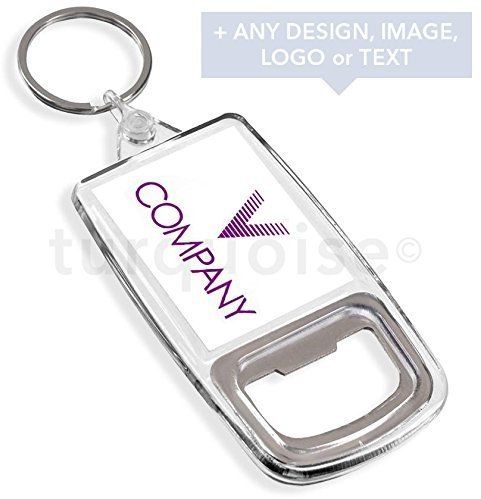 Personalised Photo Promotional Custom Business Bottle Opener Keyring 45 x 35 mm | Passport Size (Pack of 1)