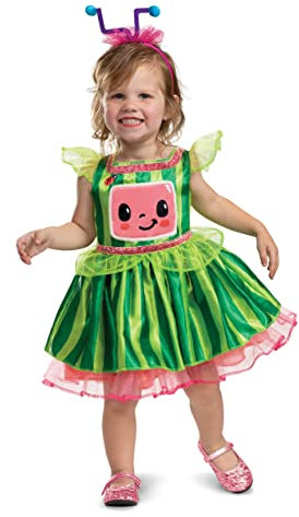 Cocomelon Kleinkindkleid, offizielles Cocomelon-Kostüm, Tutu-Outfit für Kinder, Kleinkindgröße (2T)