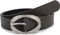 styleBREAKER Damen Gürtel Unifarben mit ovaler verschlungener Doppelschnalle, kürzbar 03010099, Größe:80cm, Farbe:Dunkelgrau-Silber