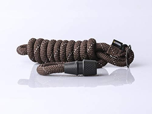 GOLEYGO Hundeleine Rope, Braun, Reflektiert leuchtend, Größe M 1,4-2m, Sicherer Magnet-klick-verschluss, Inkl. Adapter-Pin, Hundeleine für kleine & große Hunde bis 60kg, Maximale Belastung 200kg