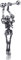 BlackAmazement 316L Edelstahl Dangle Ohrstecker Piercing Totenkopf Skelett silber Herren Damen