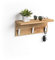MOBILI FIVER, Porte manteau mural, Rachele, 40 cm, Bois Rustique, Porte-manteau pour Salle de bain, Chambre, Entrée, Made In Italy