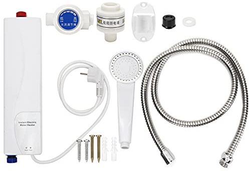 Kit de Manguera de Cabezal de Ducha de Calentador de Agua Instantáneo Giratorio Sin Tanque Eléctrico de 220 V 3000 W Para Uso En El Baño Y La Cocina