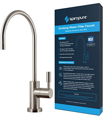 SpiroPure NSF bleifreier Air Gap RO Wasserhahn, gebürstetes Nickel, Satin