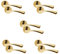 Golden Grace Astrid Twist Design Door Handles On Round Rose in Polished Brass Finish - 5 Pairs