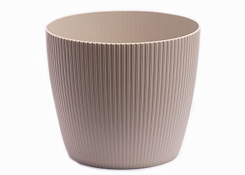 Home Garden Ornaments Decorative Large Plant Pots Indoor – Striped Indoor Plant Pot for Home and Garden (Diameter 30cm, Cotton)