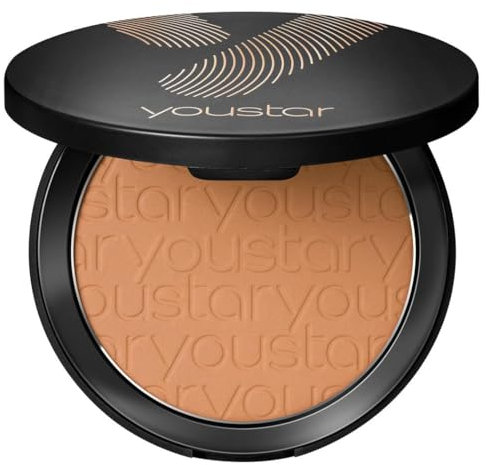 youstar BRONZ ME! Compact Bronzer Powder - 03 Dark | Bronzer Puder, Langanhaltend & Hochpigmentiert für Natürliche Bräune bei Mittleren bis Dunklen Hauttönen