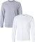 Gildan Men's Ultra Cotton Long Sleeve T-Shirt, Style G2400, Multipack, Sport Grey/White (2-pack), Large