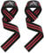 BEAST RAGE Zughilfen für Krafttraining (Fitness Straps) Kreuzheben Gurte Frauen Männer (Gepolstert) Gewichthebergurte Baumwolle Handgelenkstütze Griffe Hantel Bar (Lifting Straps) (Schwarz/Rot)