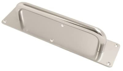 VIBE 19mm Pull Handle on Plate Plain 150x19mm (225x75mm Plate) on Satin Anodised Aluminium Sliding Door Heavy Duty Pull Push Door Handle on Satin Anodised Aluminium for Internal Doors