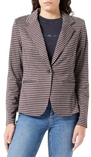 ICHI IHKATE Damen Blazer Kurzblazer Jacke mit Stretch und Reverskragen, Größe:L, Farbe:Port Royale (191627)