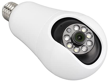 Light Bulb Security Camera, 360 Degree Wide Angle 5G WiFi Camera, 2 Way Talk, Motion Detection, 2MP E27 Socket Color Night Vision Surveillance Cameras Indoor Outdoor