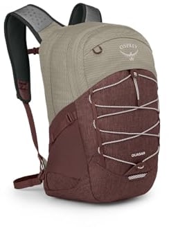 Osprey Quasar Rucksack für Lifestyle, unisex Sawdust Tan/Raisin Red O/S