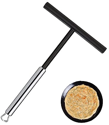 FANNAS Crepes Verteiler Crepe Teigverteiler Edelstahl 19,5 X 12,3cm, T-Förmiger Maker Crepes Verteiler Crepes Zubehör für Crepes Pancake Maker Zuhause Küche Backen Kochen Backwerkzeuge