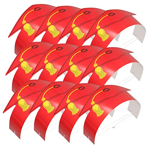 ABOOFAN 12st Graduierung Phd Paper Cap Fotodekor Abschluss Hut Dekorationen Klasse Von 2023 Cap Abschlusskronen Abschlussfeier Liefert Papier Abschluss Saison Kind Erwachsener
