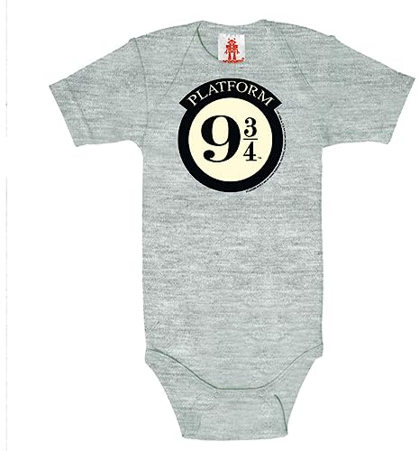 Logoshirt® Harry Potter Platform 9 3/4 Logo Baby-Body Kurzarm | Offiziell lizenziertes Harry Potter-Merch, Kurzarmbody mit ikonischem Zauberer-Motiv, 100% Baumwolle, für Mädchen und Jungen