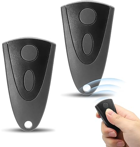 Telecommande Portail Compatible avec Novotron 502 MAX43-2 512 MIX43-2, 433,92mhz Bip Portail Porte De Garage, 2 Canaux, Noir, Lot de 2