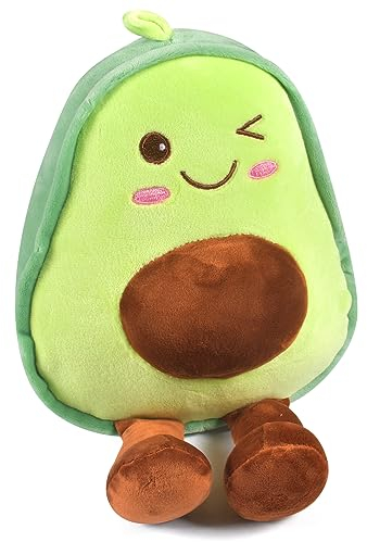 ZeYou Avocado Kuscheltier, Plüsch Avocado Spielzeug, Avocado Kissen Kuscheltier für Mädchen Jungen als Weihnachtsgeburtstag und Geschenke 11,8 Zoll/30cm