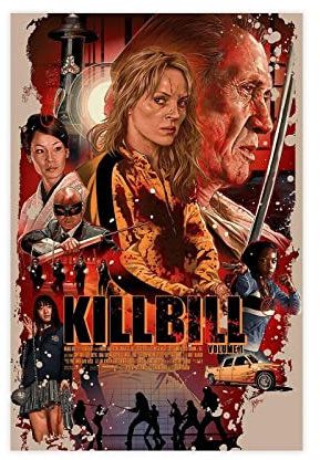 SORECI Movie Kill Bill 02 Leinwand-Poster, Wandkunst, Dekordruck, Bild, Gemälde für Wohnzimmer, Schlafzimmer, Dekoration, ungerahmt, 30 x 45 cm