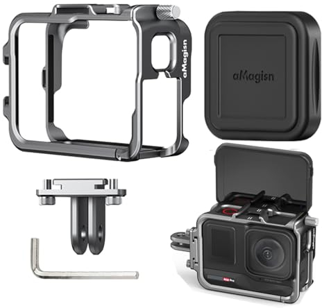 Aluminium Rahmen Gehäuse Halterung für Insta360 Ace/Ace Pro Zubehör, Kamera-Schutzhülle mit Objektivkappe Schutzabdeckung