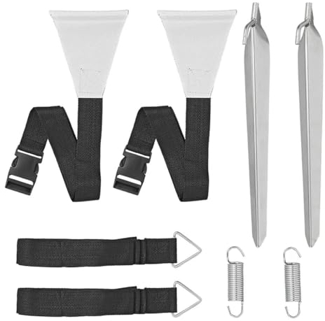 Moritz Lot de 2 sangles anti-tempête universelles de 3,2 m avec fermeture rapide pour auvent, camping-car, caravane I Protection contre les tempêtes, tendeurs, tendeurs, kit de serrage pour auvent
