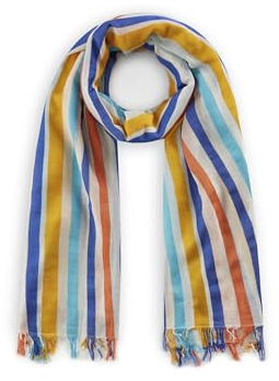 CODELLO Damen Schal aus Baumwolle und Modal mit stylischen Streifen