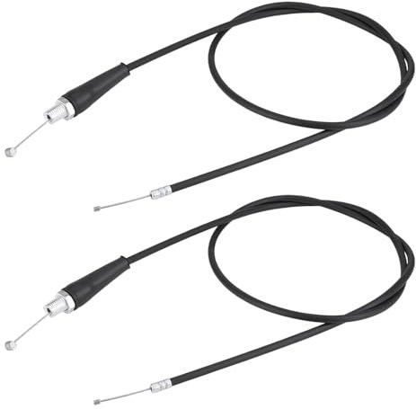 Clutch Cable Replacement, 2 Pieces Motorcycle Throttle Cable Replacement, 1.1m, Black, for 50cc, 90cc, 110cc, 125cc & 140cc-250CC 4-stroke bikes
