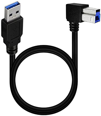 Woedpez Flexible USB3.0 Cable A Male To B Male 90 Degree USB3.0 Printer Cable For Scanner Printer USB Data Cable