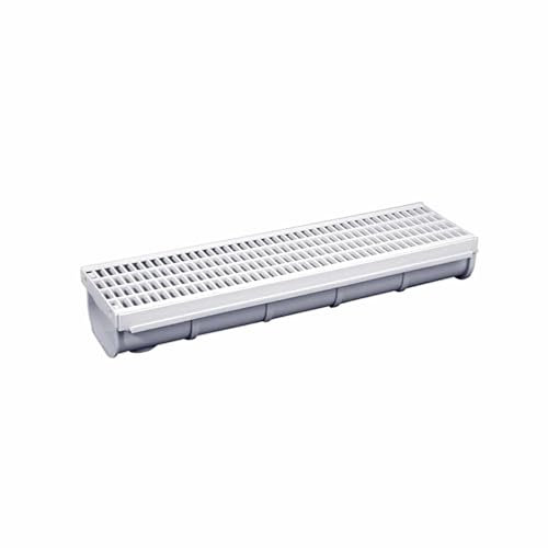 Generico Canaletta di scolo in ABS con Griglia 13x50x H7,5 cm componibile